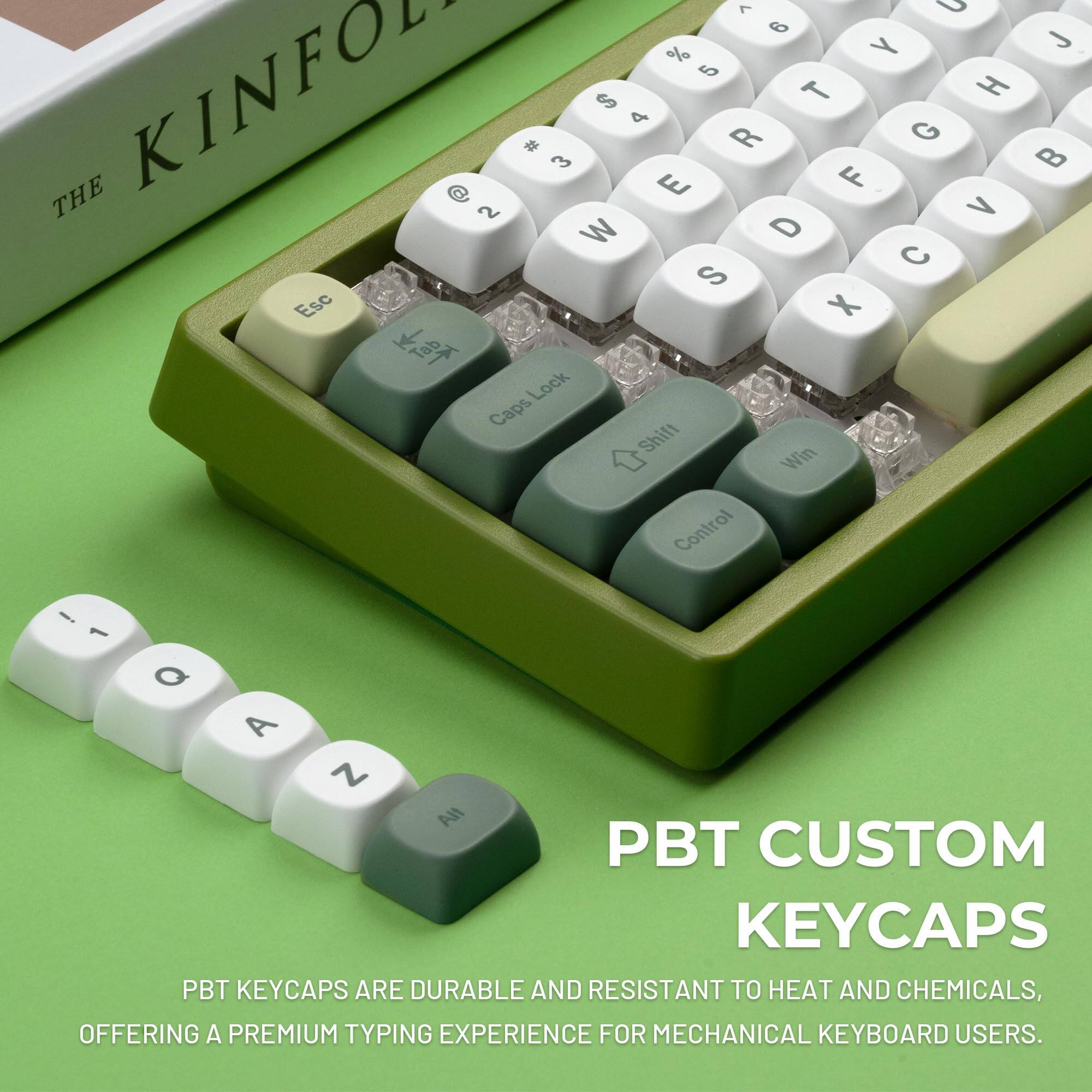 PBT CUSTOM KEYCAPS

PBT KEYCAPS ARE DURABLE AND RESISTANT TO HEAT AND CHEMICALS, OFFERING A PREMIUM TYPING EXPERIENCE FOR MECHANICAL KEYBOARD USERS.
