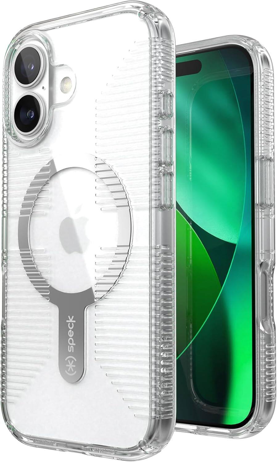Alt View 5. Speck - iPhone 17 GEMSHELL GRIP + MS - Clear.