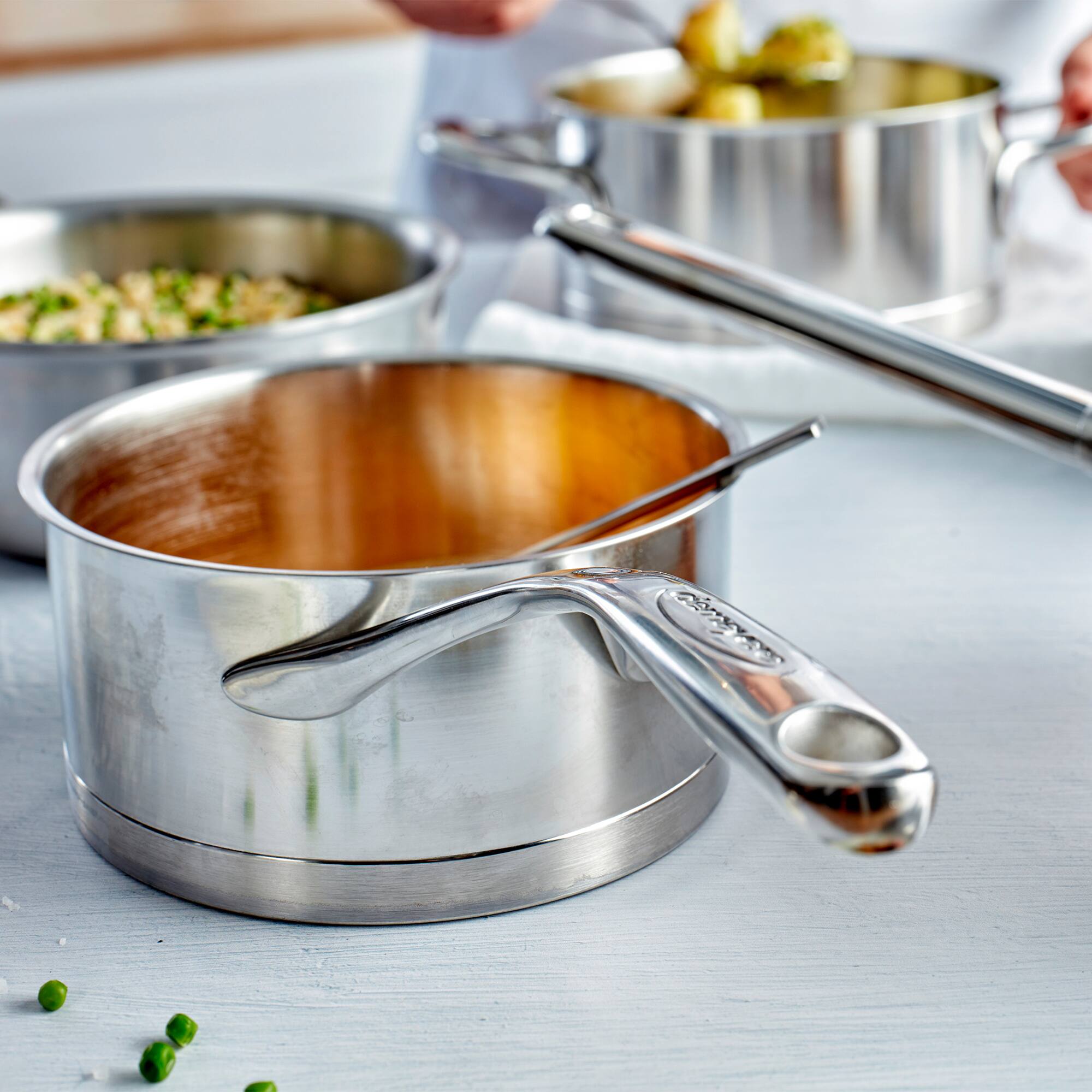 Alt View 3. Demeyere - Demeyere Atlantis Proline 7 1.6-qt Stainless Steel Saucepan - Stainless Steel.