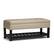 Front. Simpli Home - Lomond Storage Ottoman Bench - Satin Cream.
