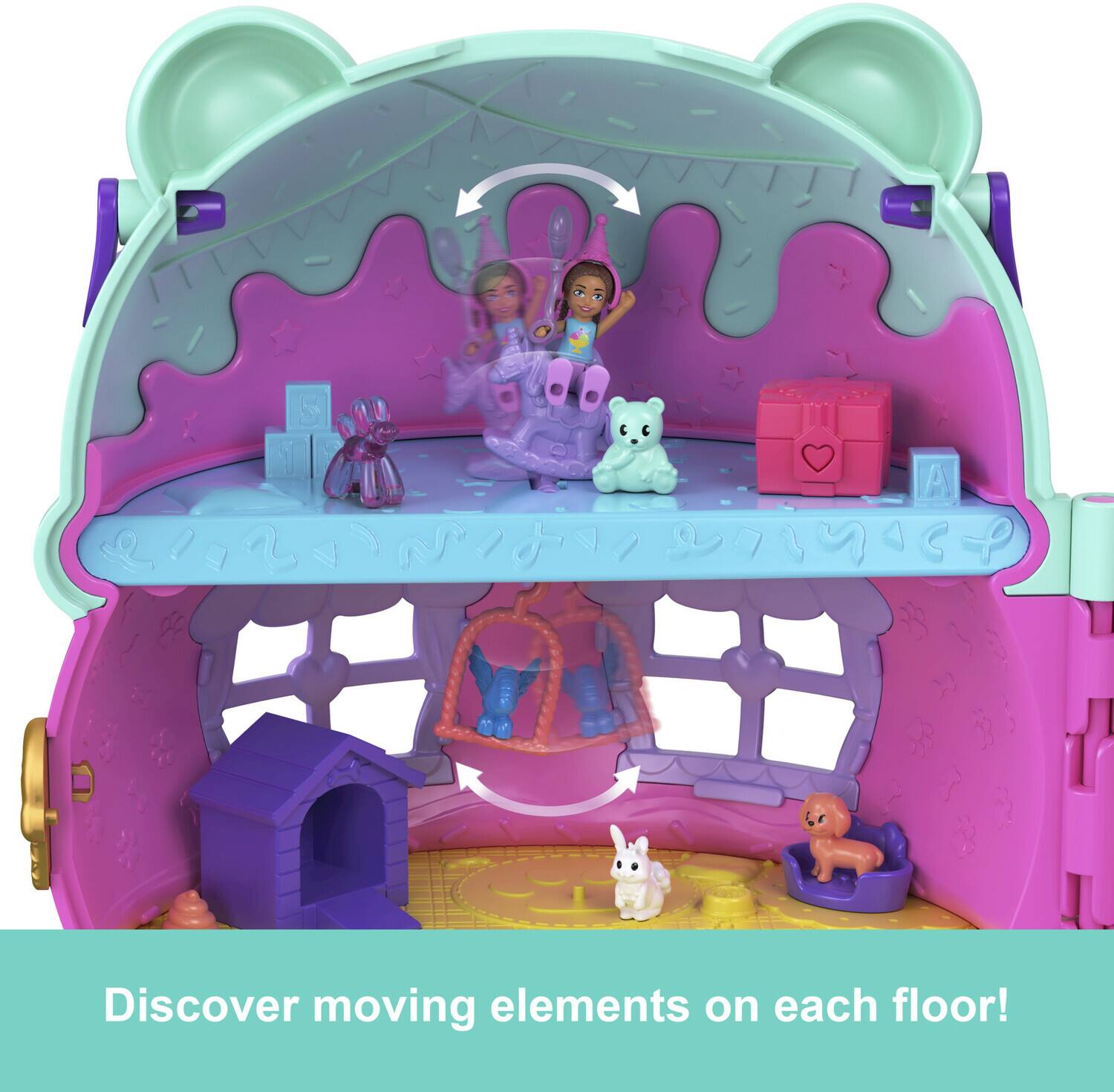 Discover moving elements on each floor!