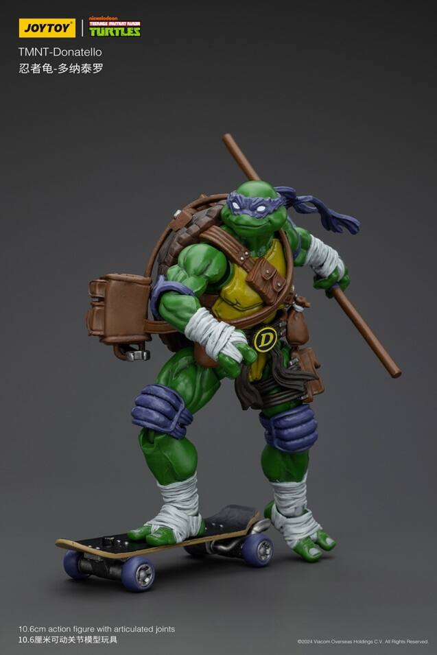 TIXAAGE MUTART - JOYTOY | TURTLES TMNT-Donatello - D 10.6cm action figure with articulated joints 10.6 2024 Viacom Overseas Holdings C.V. All Rights Reserved