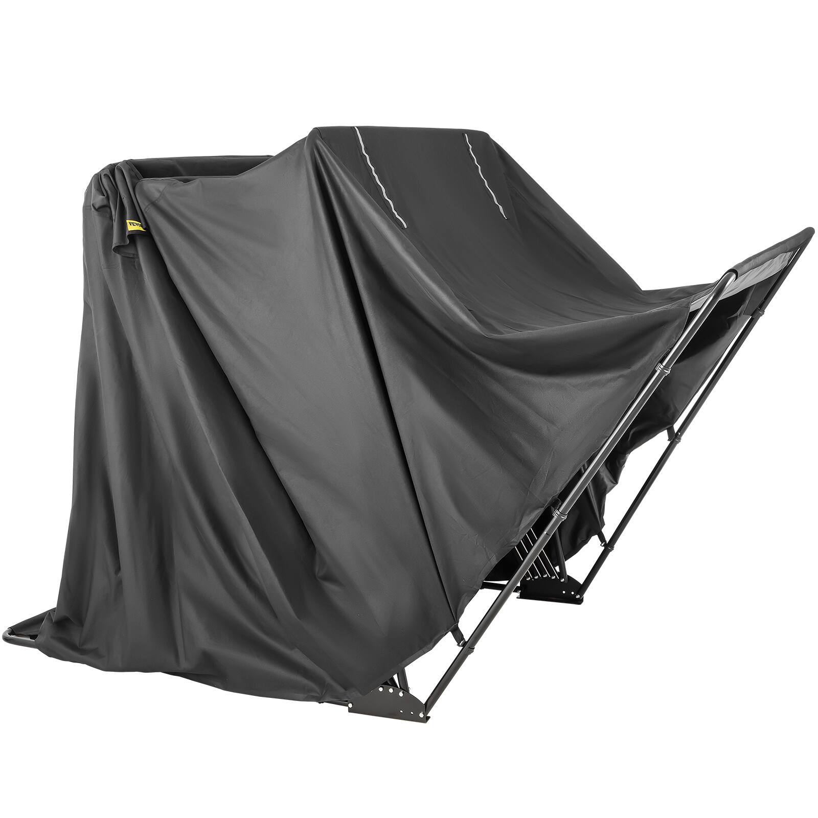 Alt View 5. VEVOR - Motorcycle Shelter, Waterproof Motorcycle Cover, Heavy Duty Motorcycle Shelter Shed, 600D Oxford Motorbike Shed Anti-UV - Black.