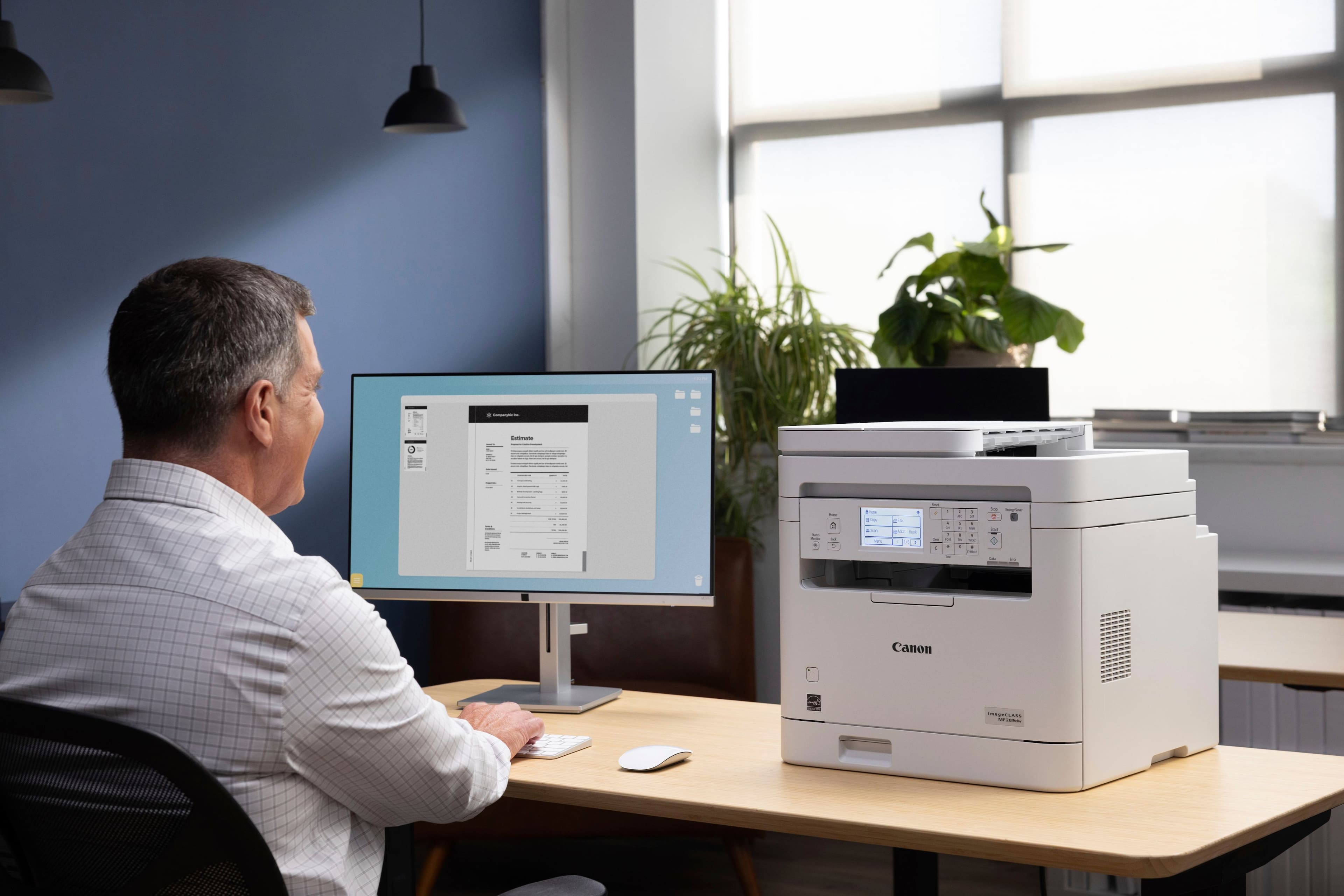 Alt View 16. Canon - imageCLASS MF289dw Wireless Black-and-White All-In-One Laser Printer with Fax - White.