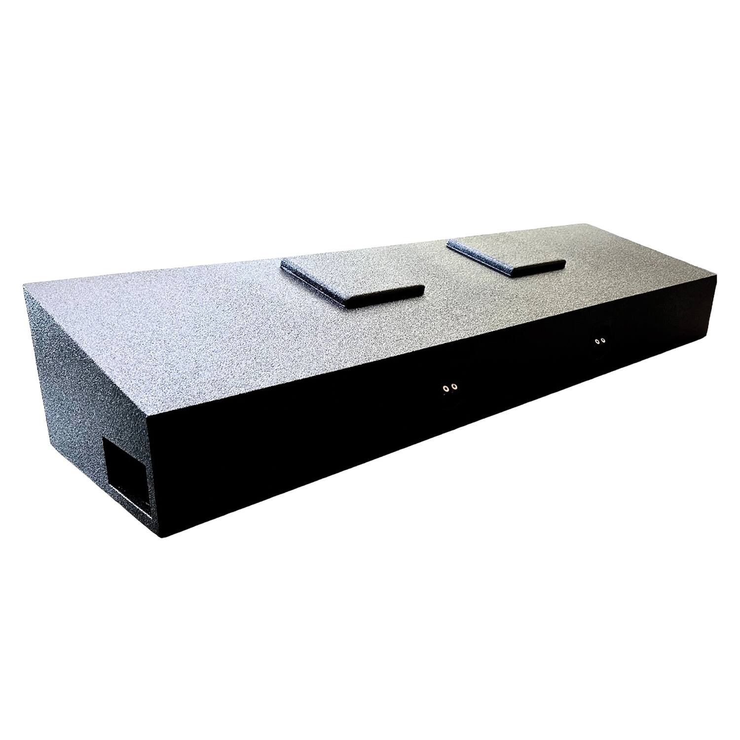 Left. King Boxes - King Boxes 8-in. Double-speaker Black Sprayed Enclosure For Ford F-250/f-350 Crew Cab 2017 Through 2022 - black.