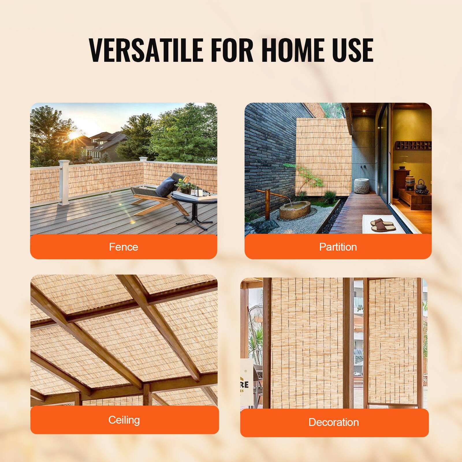 VERSATILE FOR HOME USE

- Fence
- Partition
- Ceiling
- Decoration