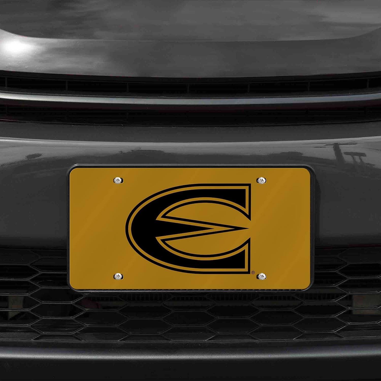 Alt View 1. Rico Industries - Emporia State Hornets Gold Mirrored Laser Cut License Plate Laser Tag - Multi.