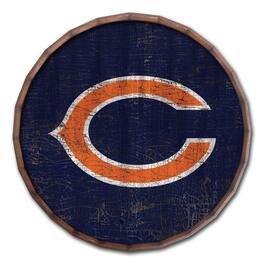 Fan Creations - Chicago Bears 24" Cracked Color Barrel Top Sign - Multicolor