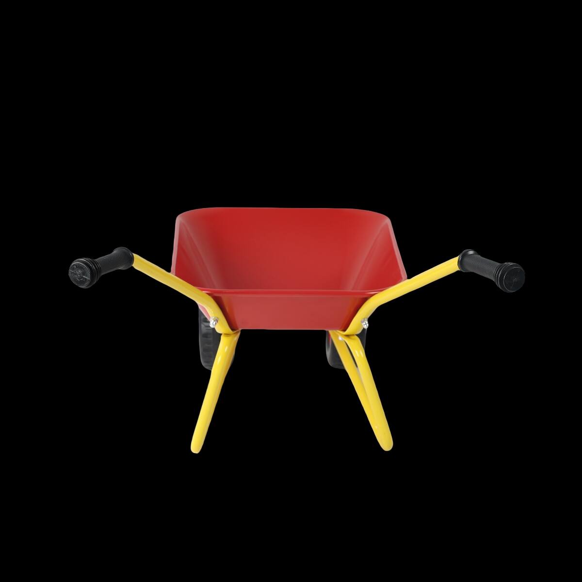 Back. Loheer - Loheer Kids Metal Wheelbarrow Two Wheel Garden Cart for Children 33 LBS Capacity Red.