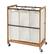 Front. TRINITY - Bamboo 3-Bag Laundry Cart Bronze Poles - Bronze.
