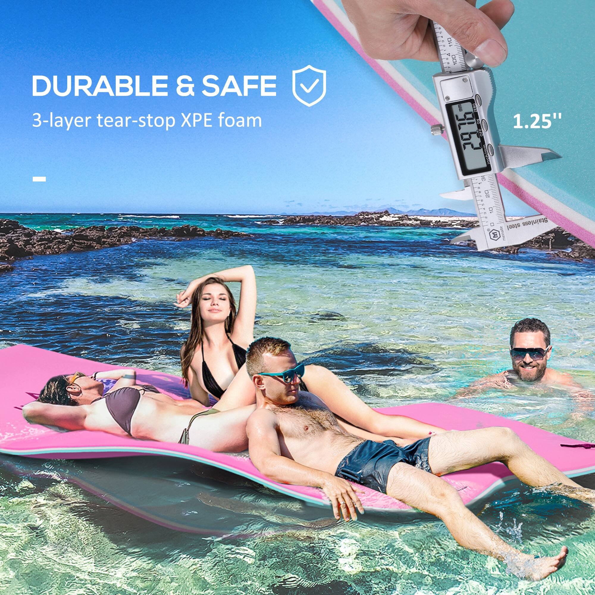 DURABLE & SAFE 3-layer tear-stop XPE foam - 1.25"