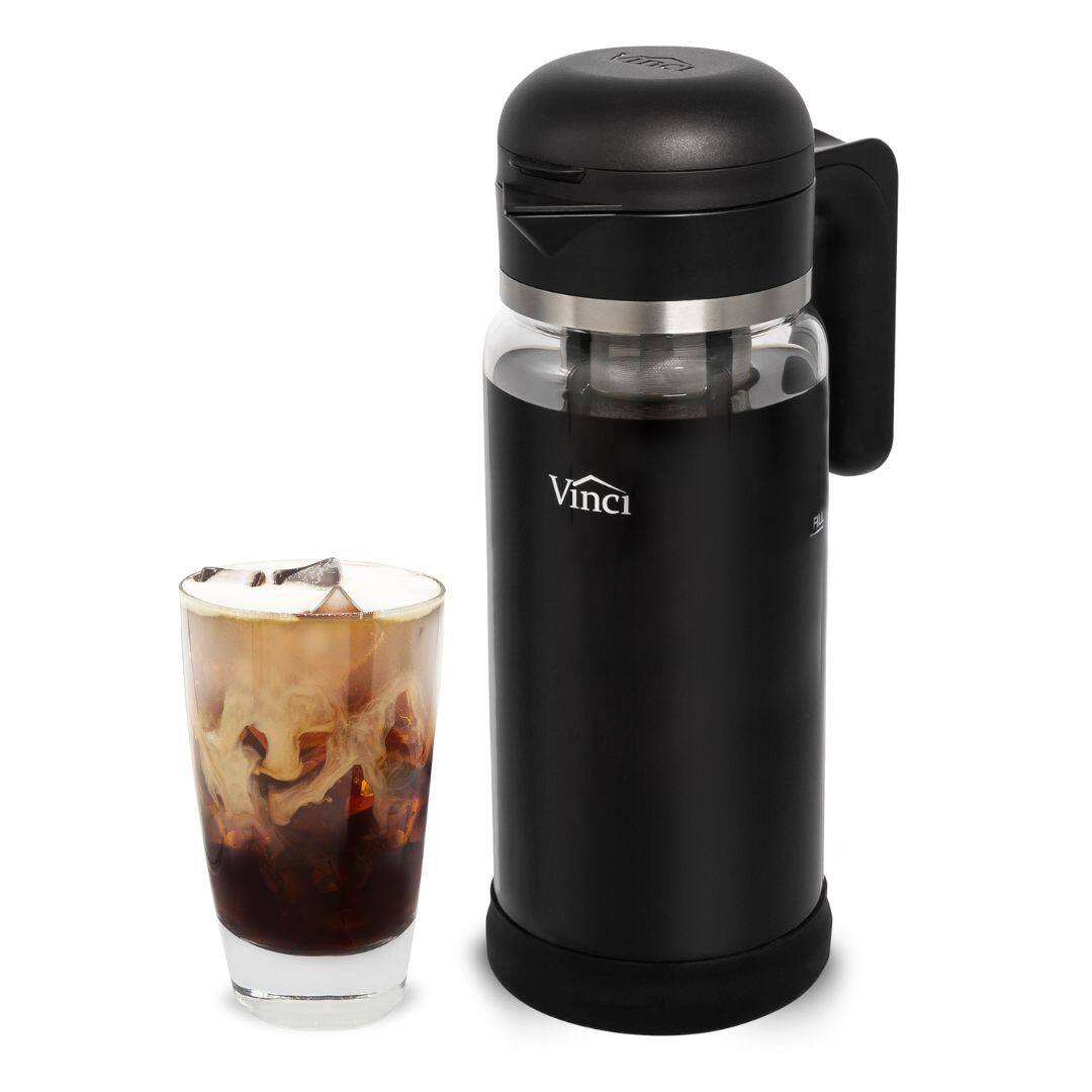 Alt View 5. Vinci - Vinci Cold Brew 360 Coffee Maker 1.4L Glass Carafe - Black.