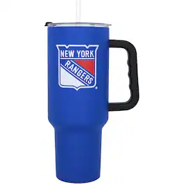 Logo Brands - New York Rangers 40oz. Travel Tumbler with Handle - Multicolor