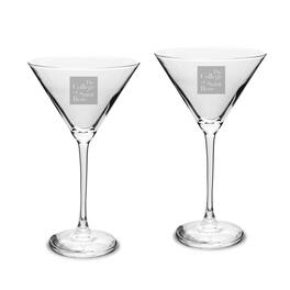Jardine - Saint Rose Golden Knights Two-Piece Traditional 10oz. Martini Glass Set - Multicolor