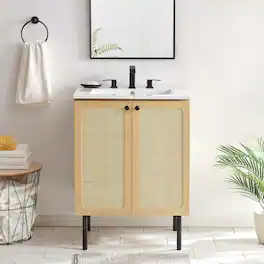 Chaucer Bathroom Cabinet Basin Not Included by Modway - Oak