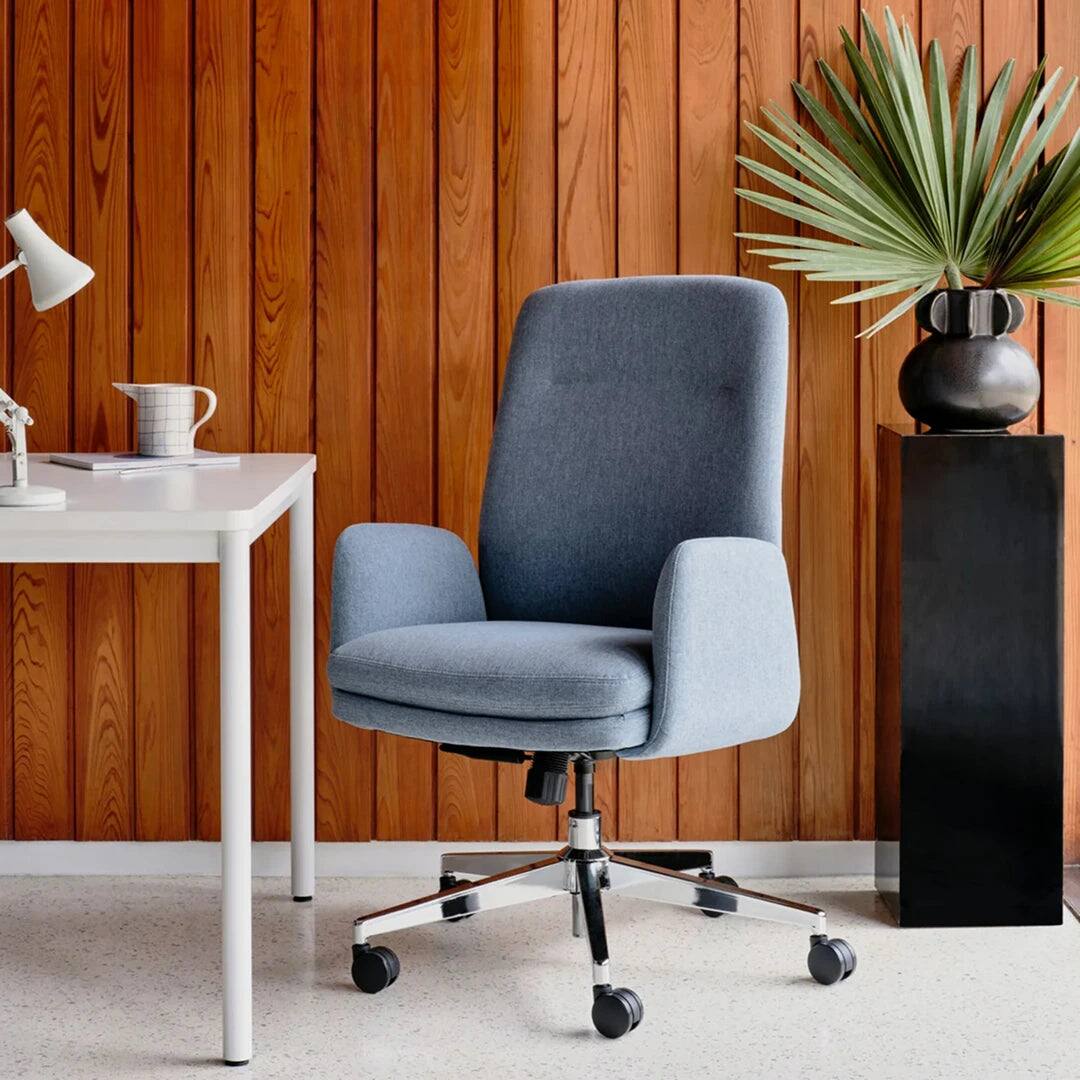 Left. Branch Furniture - Softside Chair High Back - Fabric Skylight.