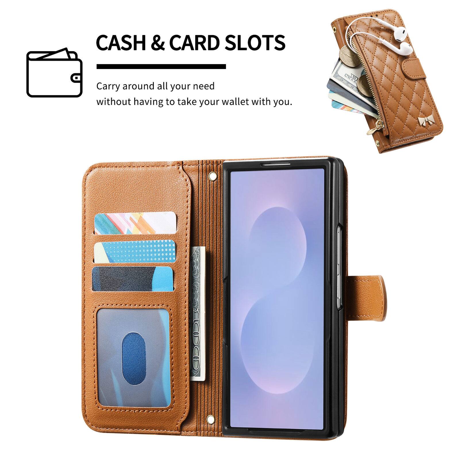 CASH & CARD SLOTS  
Carry around all your need without having to take your wallet with you.