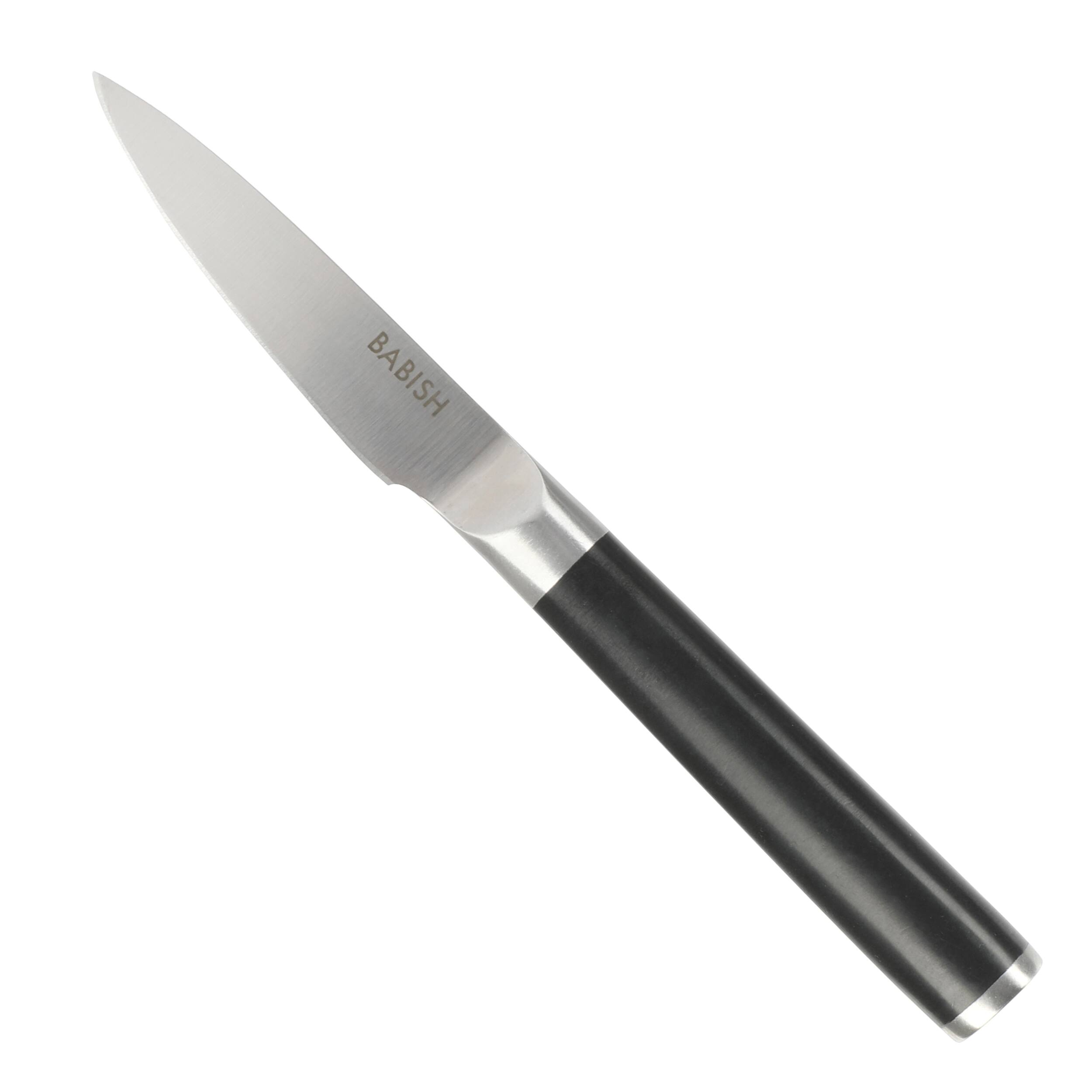 Alt View 1. Babish - Babish 3.5 Inch High-Carbon Stainless Steel Full Tang Paring Knife in Black - Black.