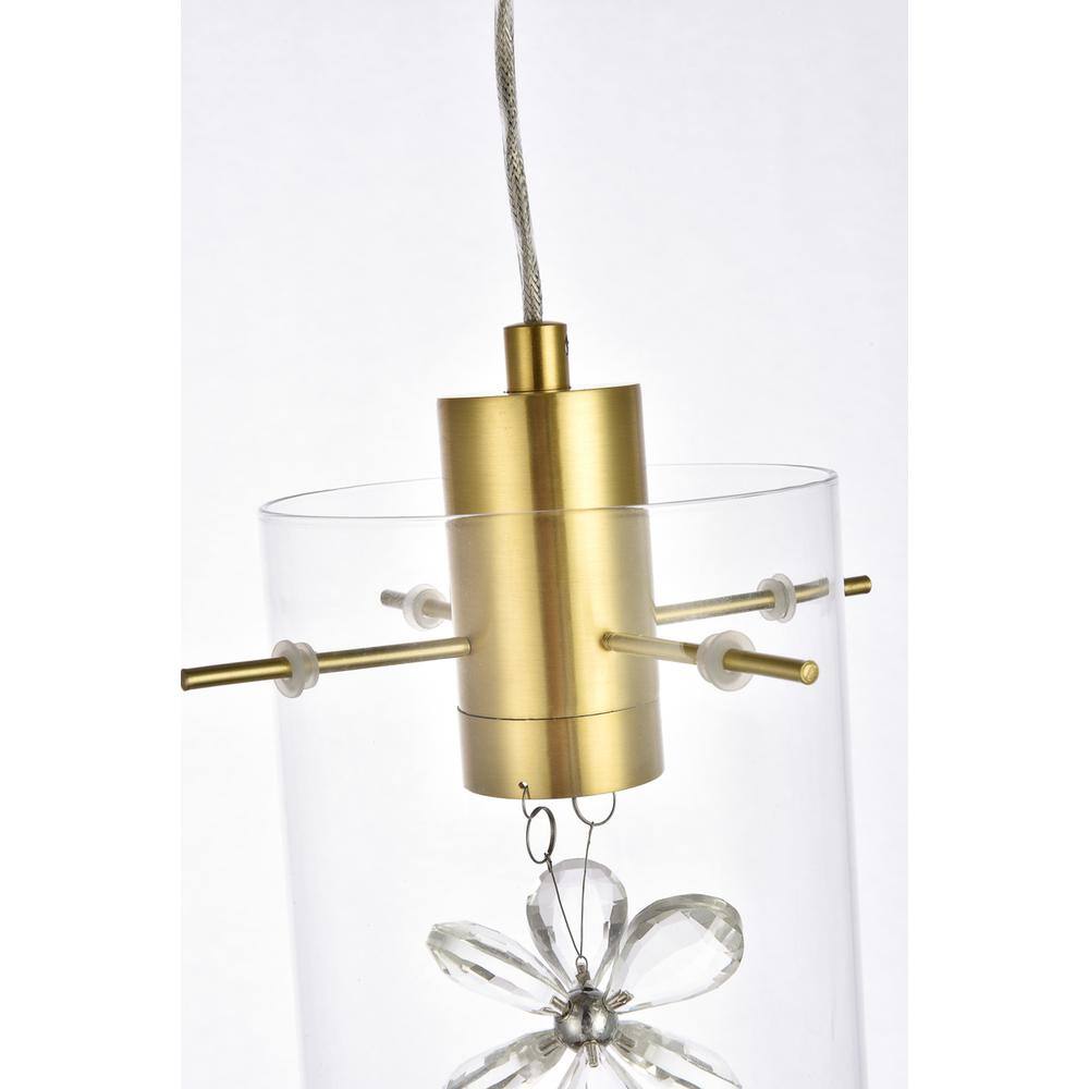 Alt View 4. Elegant Lighting - Hana 1 light Gold Pendant - Gold.