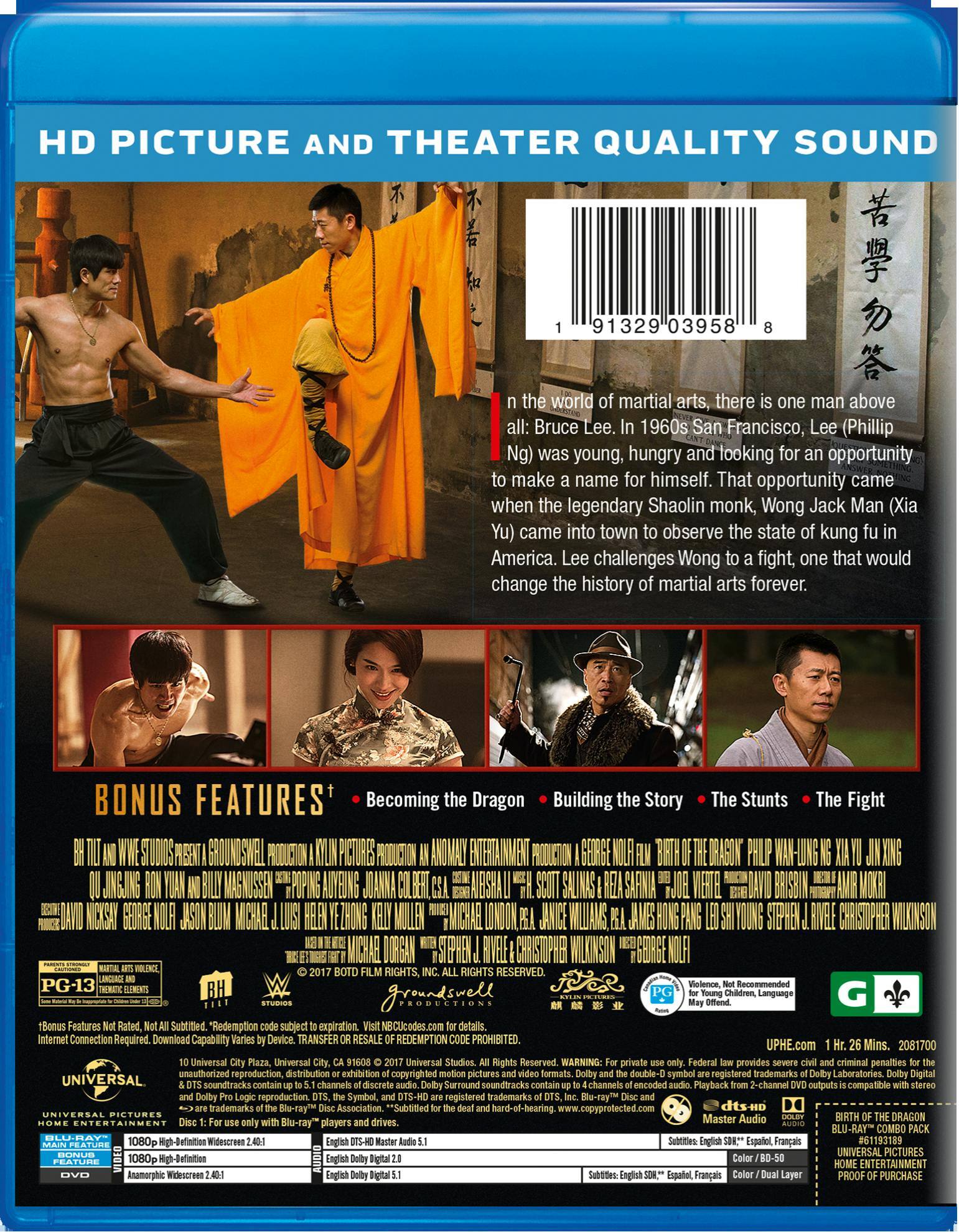 Angle. Birth of the Dragon (DVD + Digital) [Blu-ray].