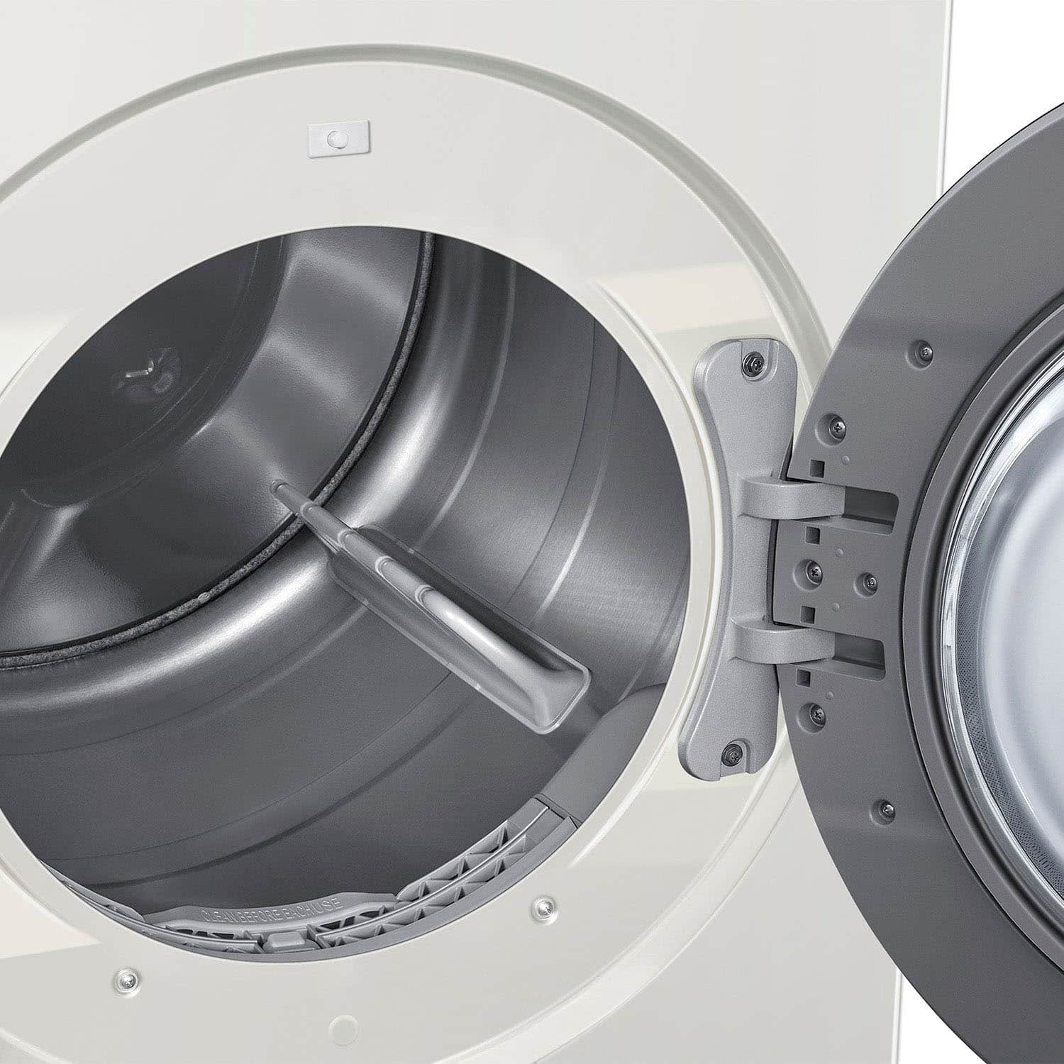 Alt View 16. Samsung - 7.6 cu. ft. Bespoke AI Ultra Capacity Front Load Electric Dryer with AI Home and AI OptiDry+ - Ivory.