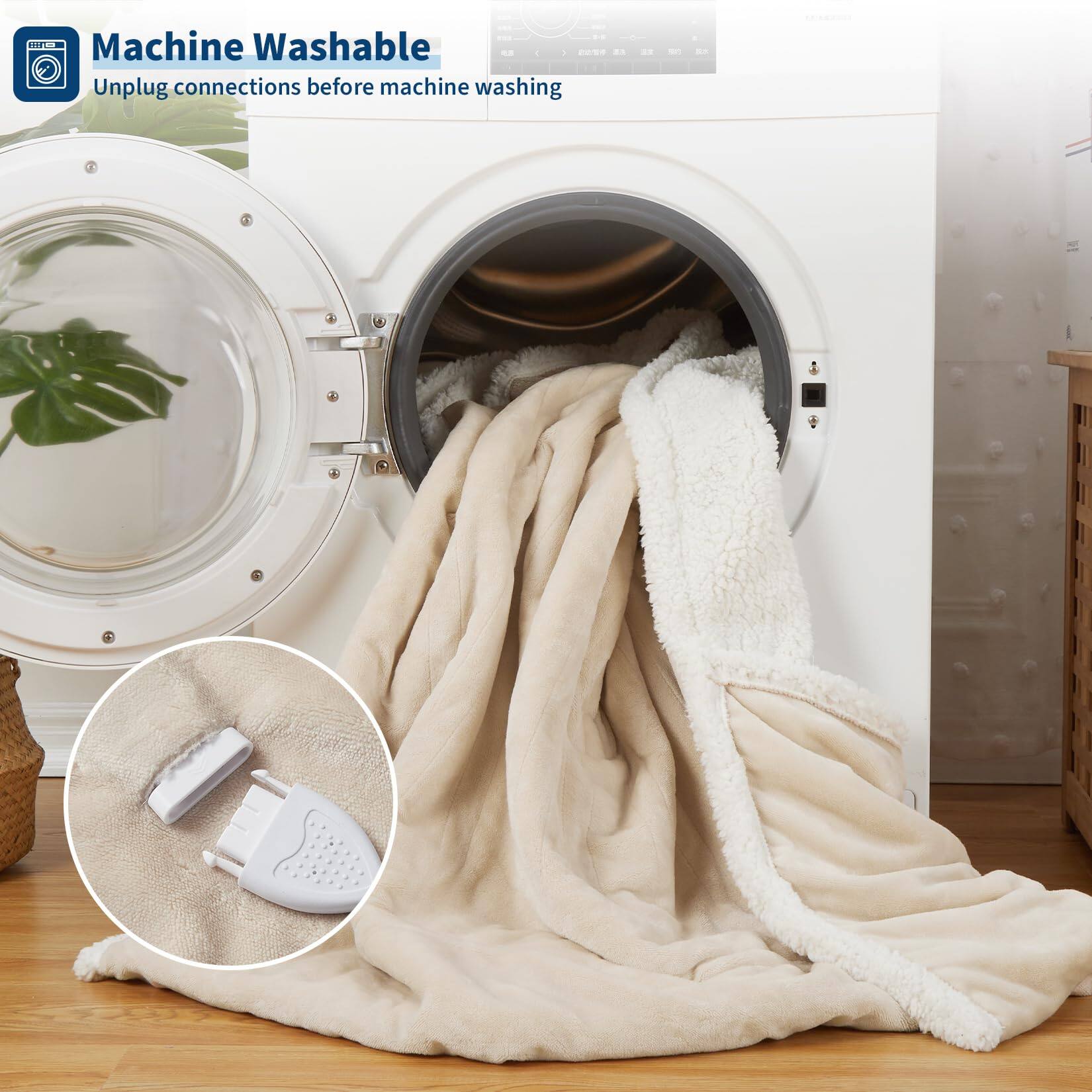 Machine Washable  
Unplug connections before machine washing