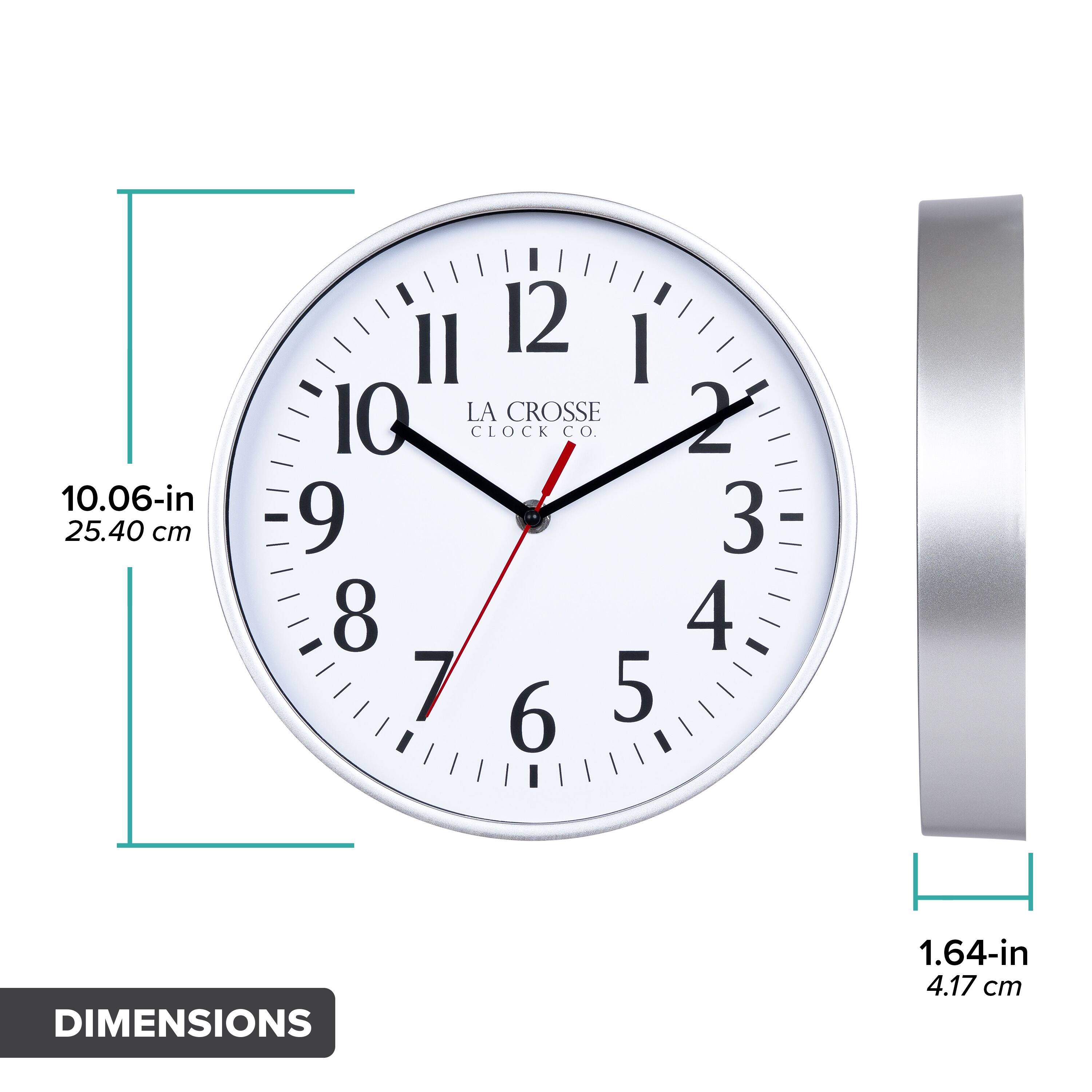 10.06-in 25.40 cm  
1.64-in 4.17 cm  
LA CROSSE CLOCK CO.  
DIMENSIONS