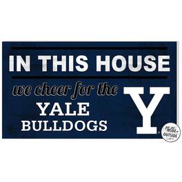 Jardine - Yale Bulldogs 11" x 20" Indoor/Outdoor In This House Sign - Navy