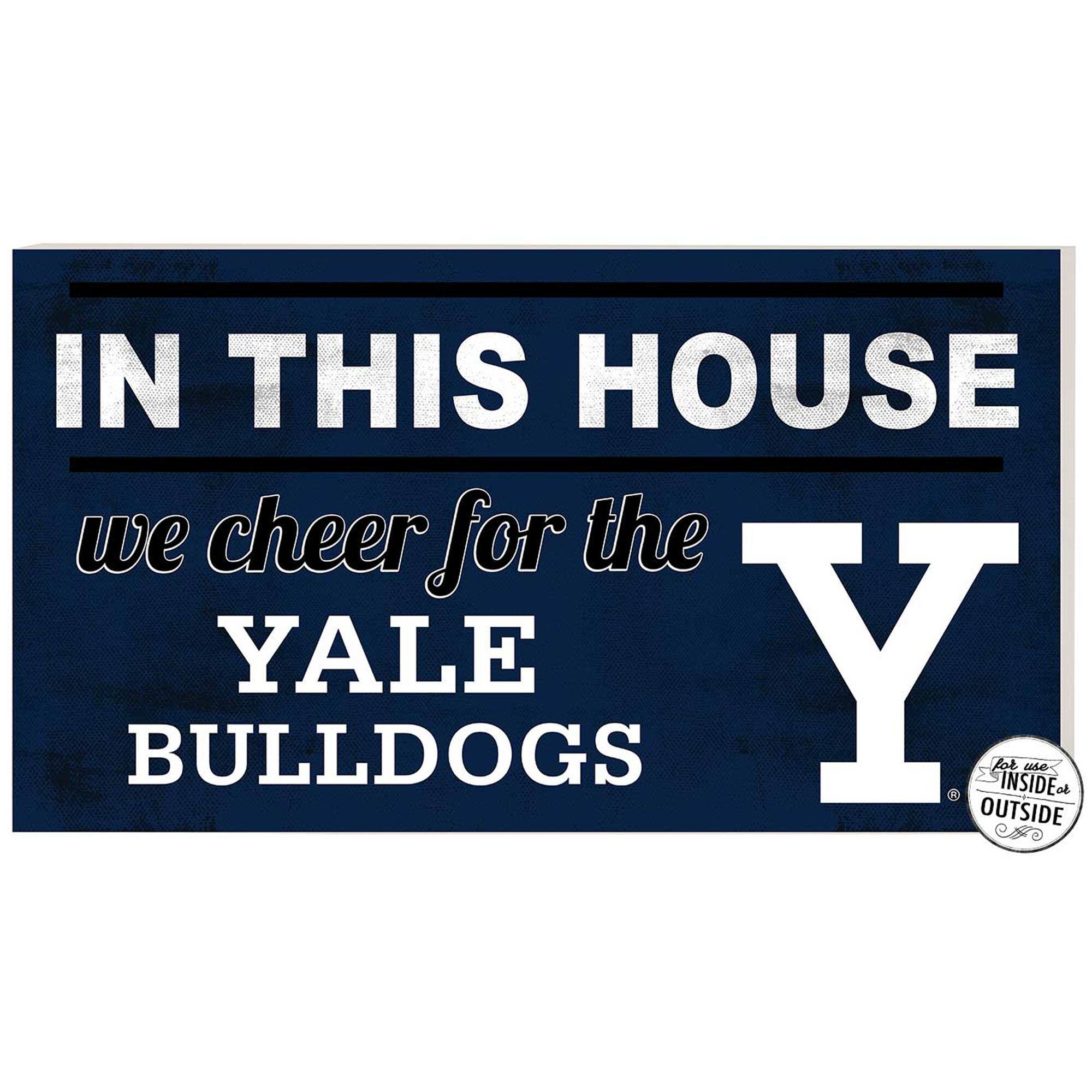 Yale Bulldogs 11" x 20" Indoor/Outdoor In This House Sign