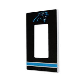 Keyscaper - Carolina Panthers Stripe Single Rocker Light Switch Plate - Multicolor