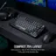 The text on the image reads:

"Compact 75% Layout: Every key you need to win, including arrow keys, F-row, and multi-function dial."