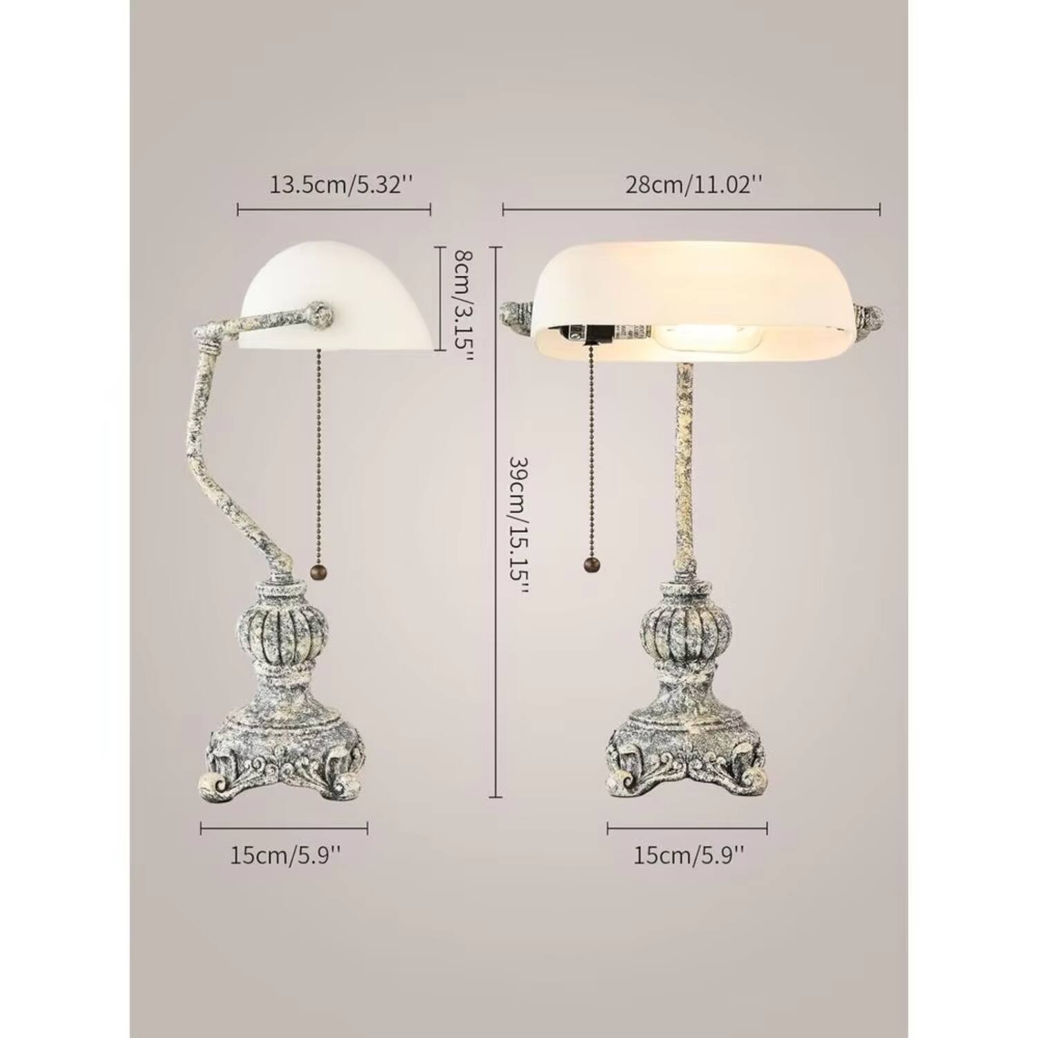 13.5cm/5.32"  
8cm/3.15"  
39cm/15.15"  
28cm/11.02"  
15cm/5.9"  
15cm/5.9"