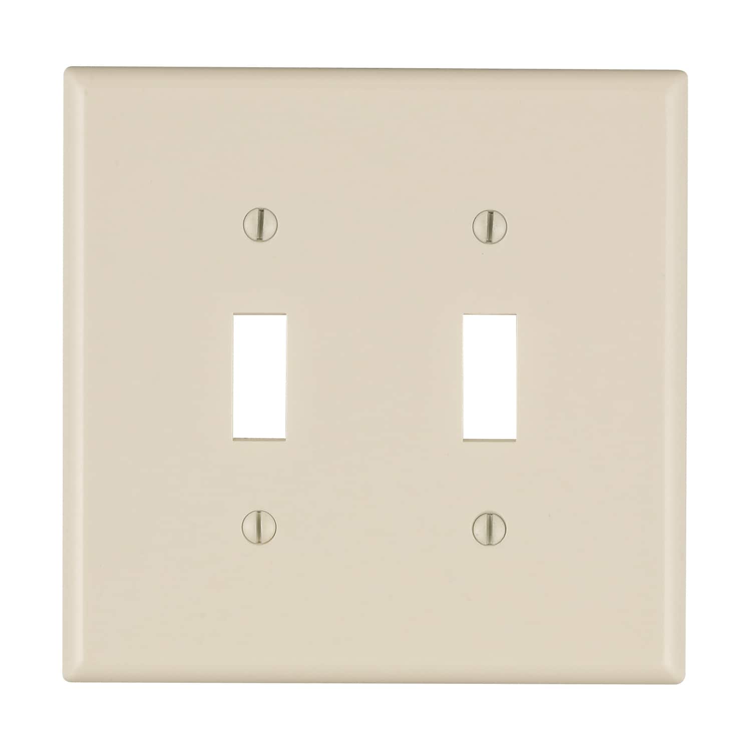 Leviton - 2 gang Thermoset Plastic Toggle Wall Plate 1 pk - Light Almond price history on PriceWatchPro