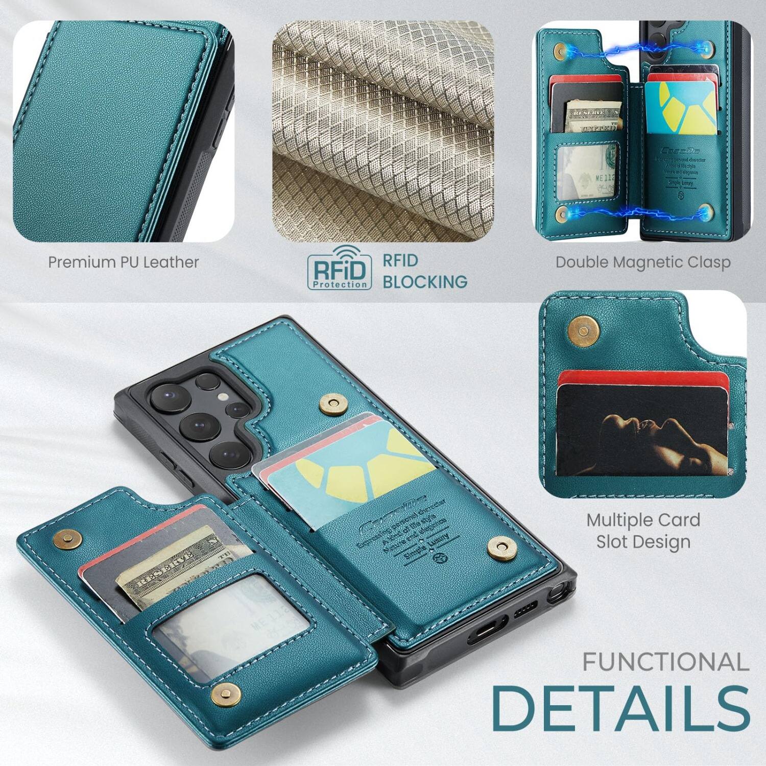 ENERGY

Premium PU Leather

RFID Protection BLOCKING

Double Magnetic Clasp

RESERVE

H.K

Multiple Card Slot Design

FUNCTIONAL DETAILS