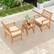 Alt View 3. Costway - 3 Pieces Acacia Wood Patio Bistro Set Outdoor Conversation Set with Cushions - Off White,Natural.