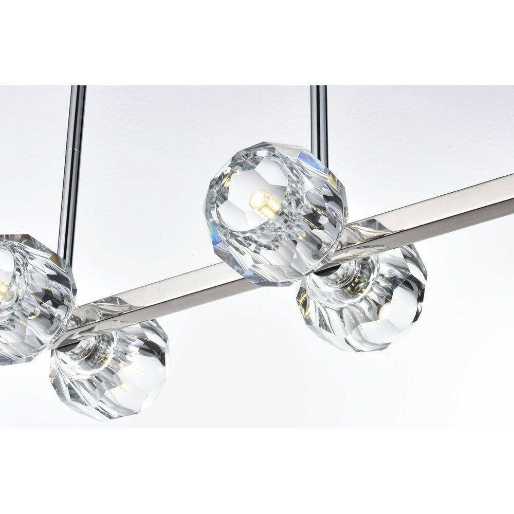 Alt View 4. Elegant Lighting - Eren 31 inch Pendant Light in Chrome - Chrome.