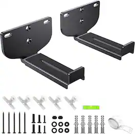 Schertz - Heavy Duty Adjustable Soundbar Wall Mount for Samsung, Bose, LG, Sony, JBL & More - Black