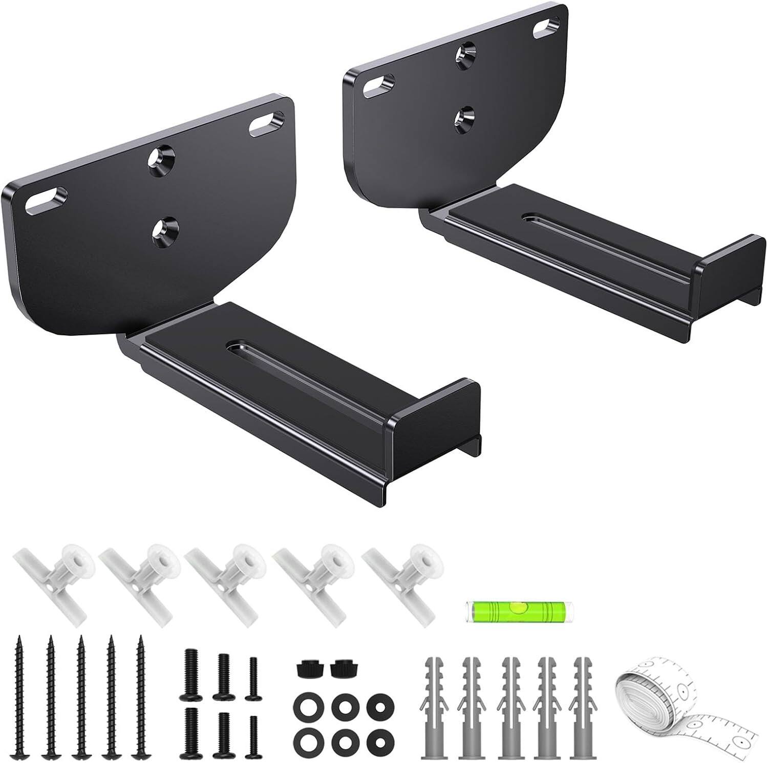 Schertz - Heavy Duty Adjustable Soundbar Wall Mount for Samsung, Bose, LG, Sony, JBL & More - Black