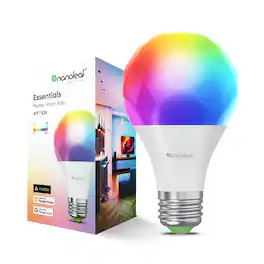 Nanoleaf - Essentials A19 Smart LED Bulb Thread & Matter Compatible - Multicolor