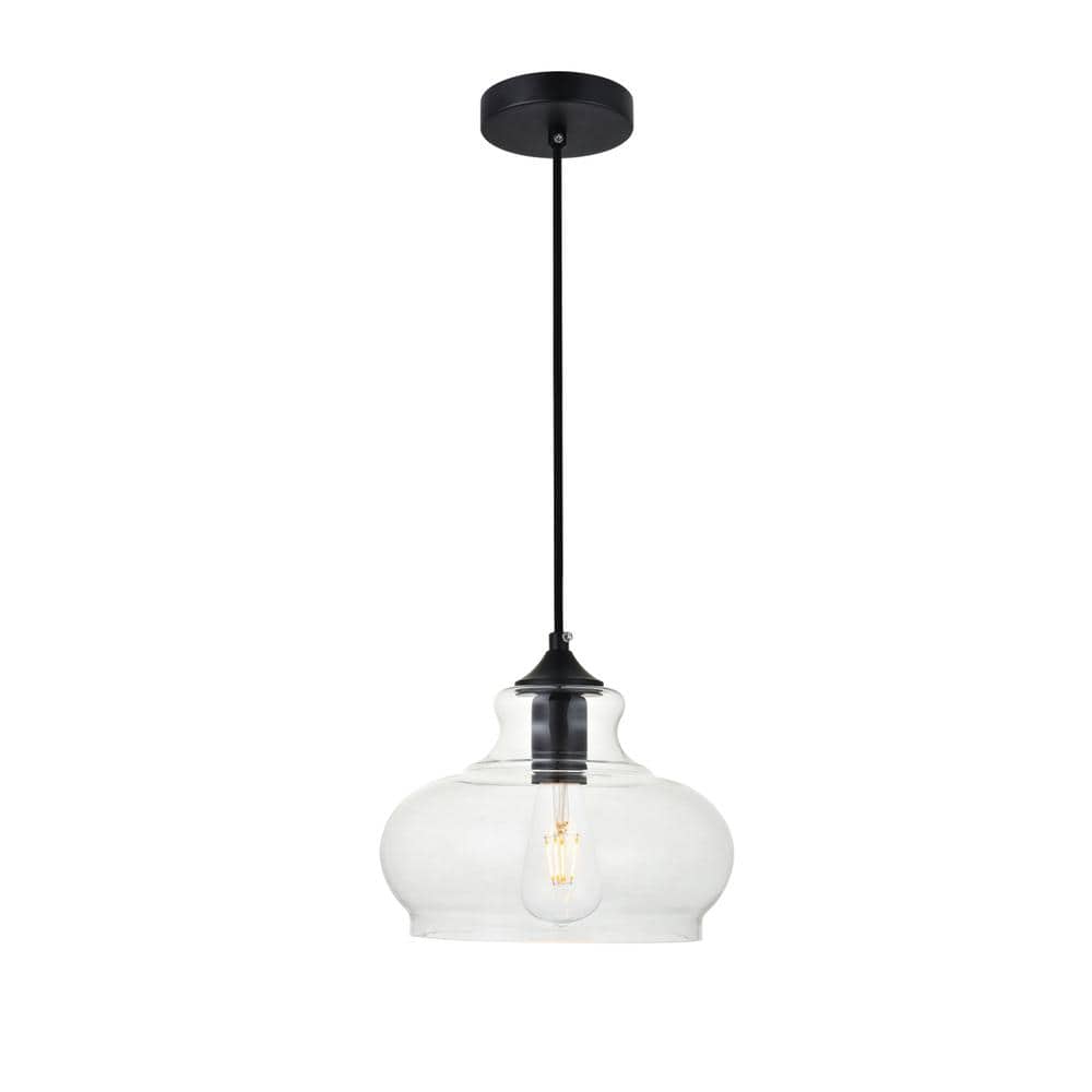 Living District - Destry 1 Light Black Pendant With Clear Glass - Black And Clear price history on PriceWatchPro