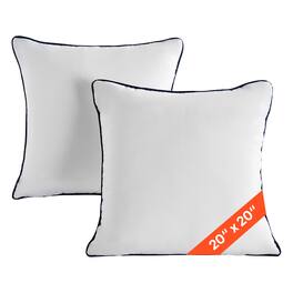 VEVOR - 20 x 20 in Throw Pillow Inserts, Set of 2, Firm and Fluffy Decorative Down Alternative Pillows with Polyester Fiber - White