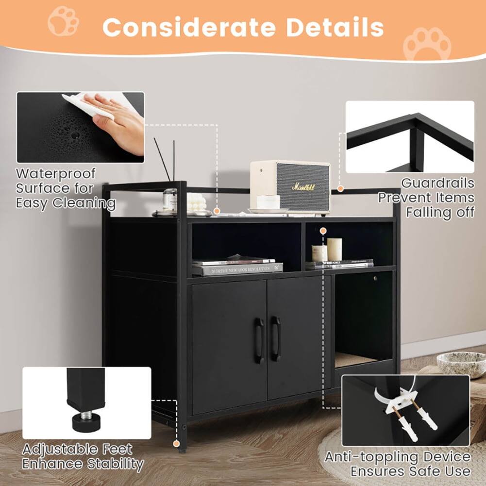 Considerate Details

- Waterproof Surface for Easy Cleaning
- Guardrails Prevent Items Falling off
- Adjustable Feet Enhance Stability
- Anti-toppling Device Ensures Safe Use