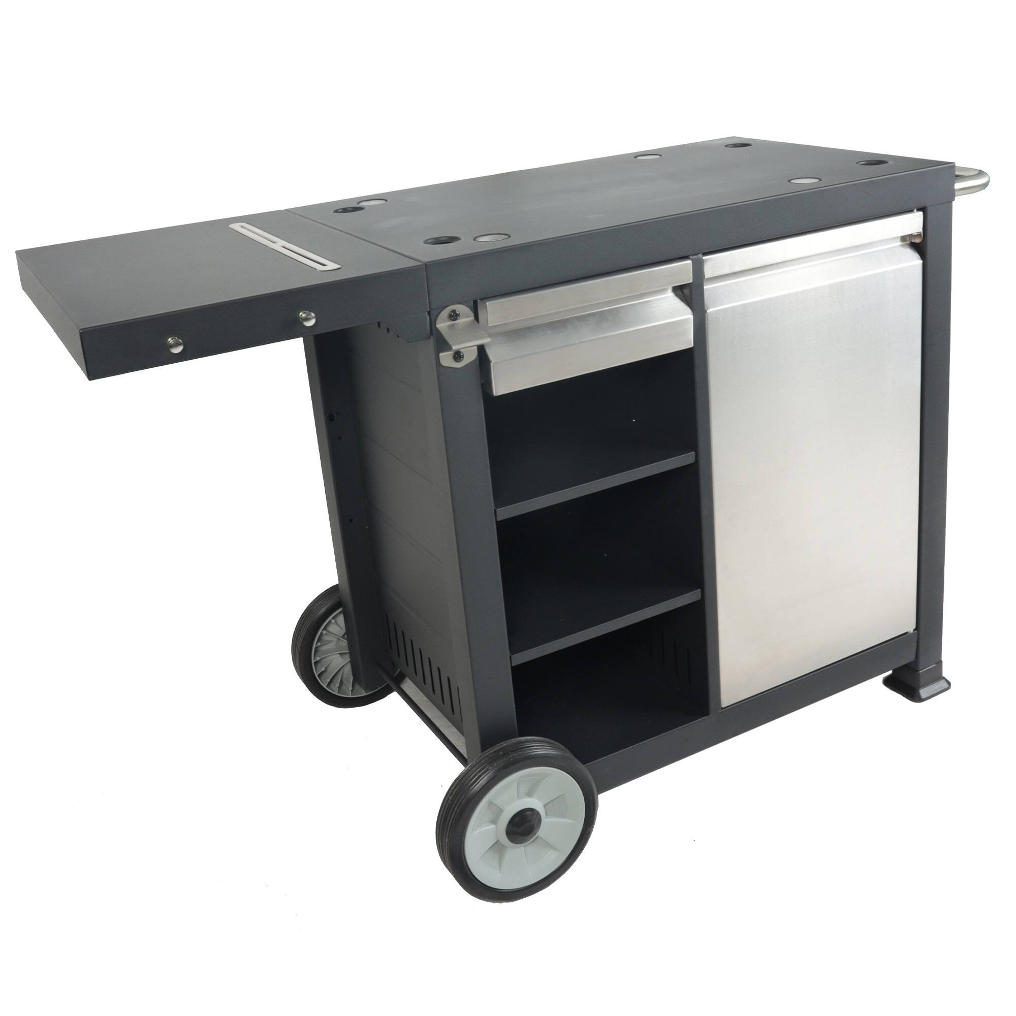 Alt View 1. Razor - Razor Universal Rolling Prep Cart for Portable Outdoor Griddle and Grills, Black - Black.