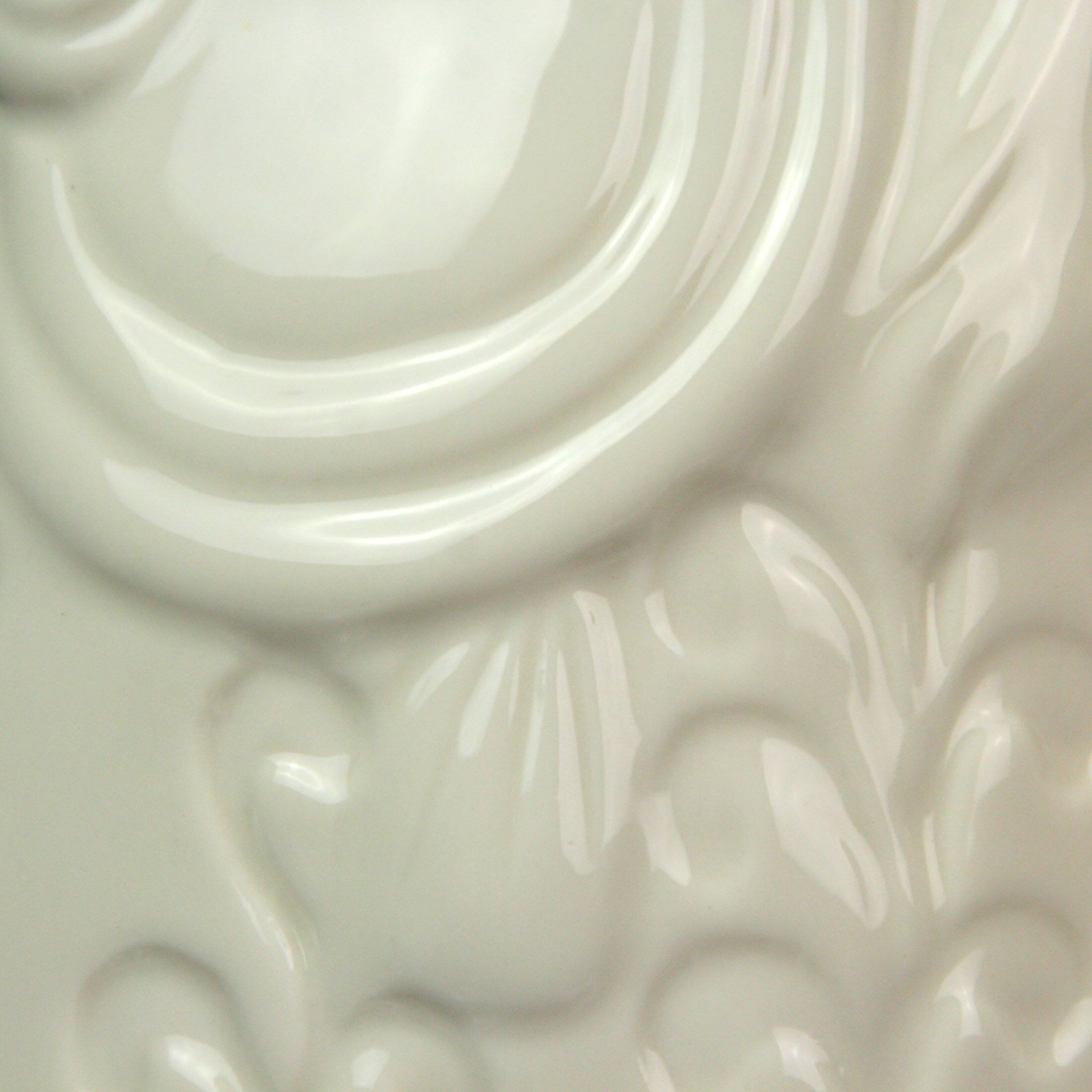 Alt View 2. Zeckos - White Fish Decorative Vases Set of 2 Ceramic Coastal Tabletop 8.5in and 7in - White.