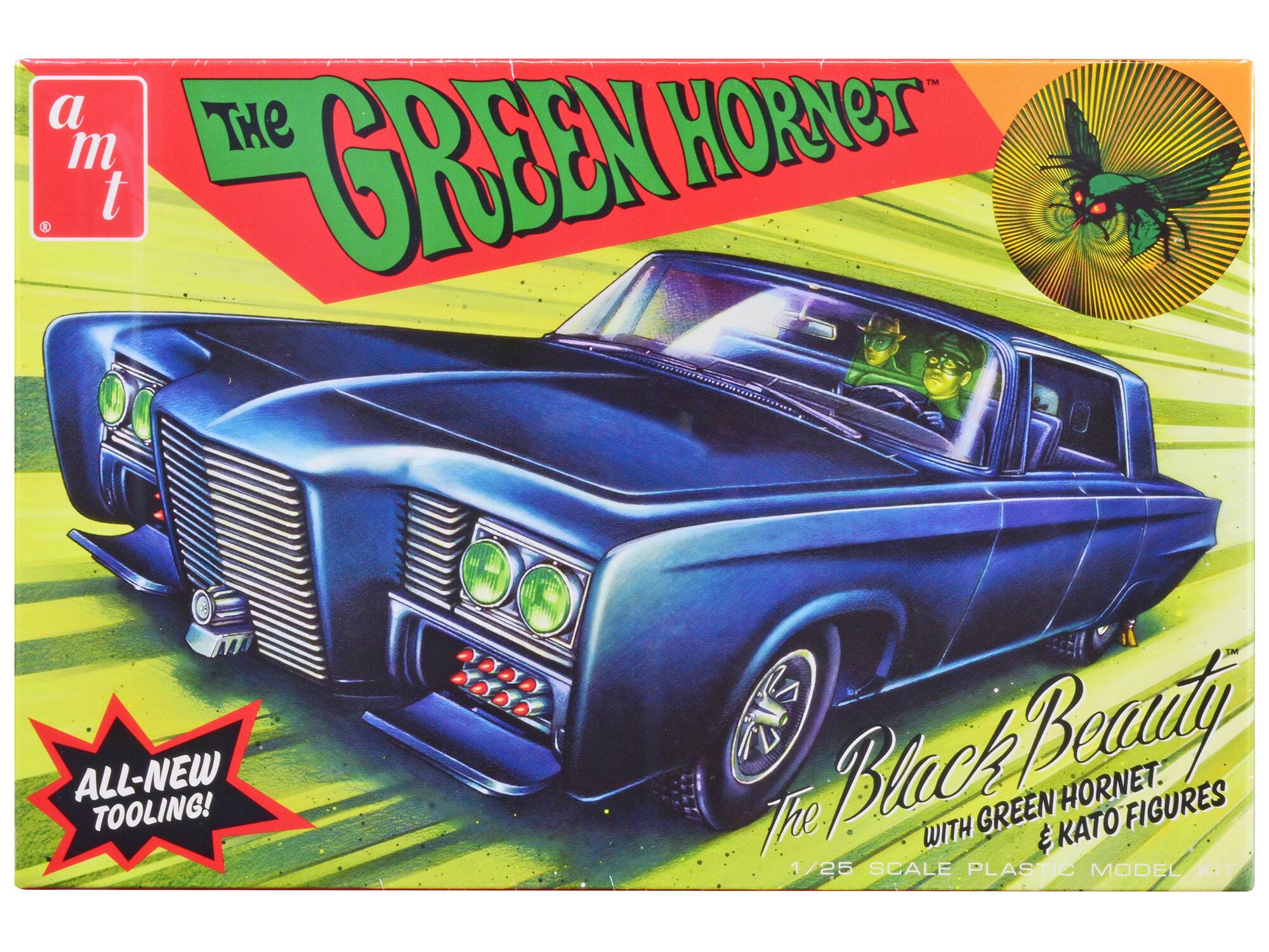 The Green Hornet  
The Black Beauty  
1/25 Scale Plastic Model Kit  
With Green Hornet & Kato Figures  
All-New Tooling!