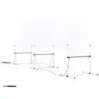 Front. Pawhut - 4 Piece Dog Agility Set, Spray Water Tube, Adjustable Hurdle, Carry Bag, Whistle - White.