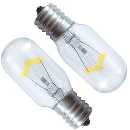 HQRP - 2-Pack T8 Microwave Appliance Light Bulb 40 W 130 V E17 Intermediate Base Incandescent