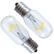 Front. HQRP - 2-Pack T8 Microwave Appliance Light Bulb 40 W 130 V E17 Intermediate Base Incandescent.