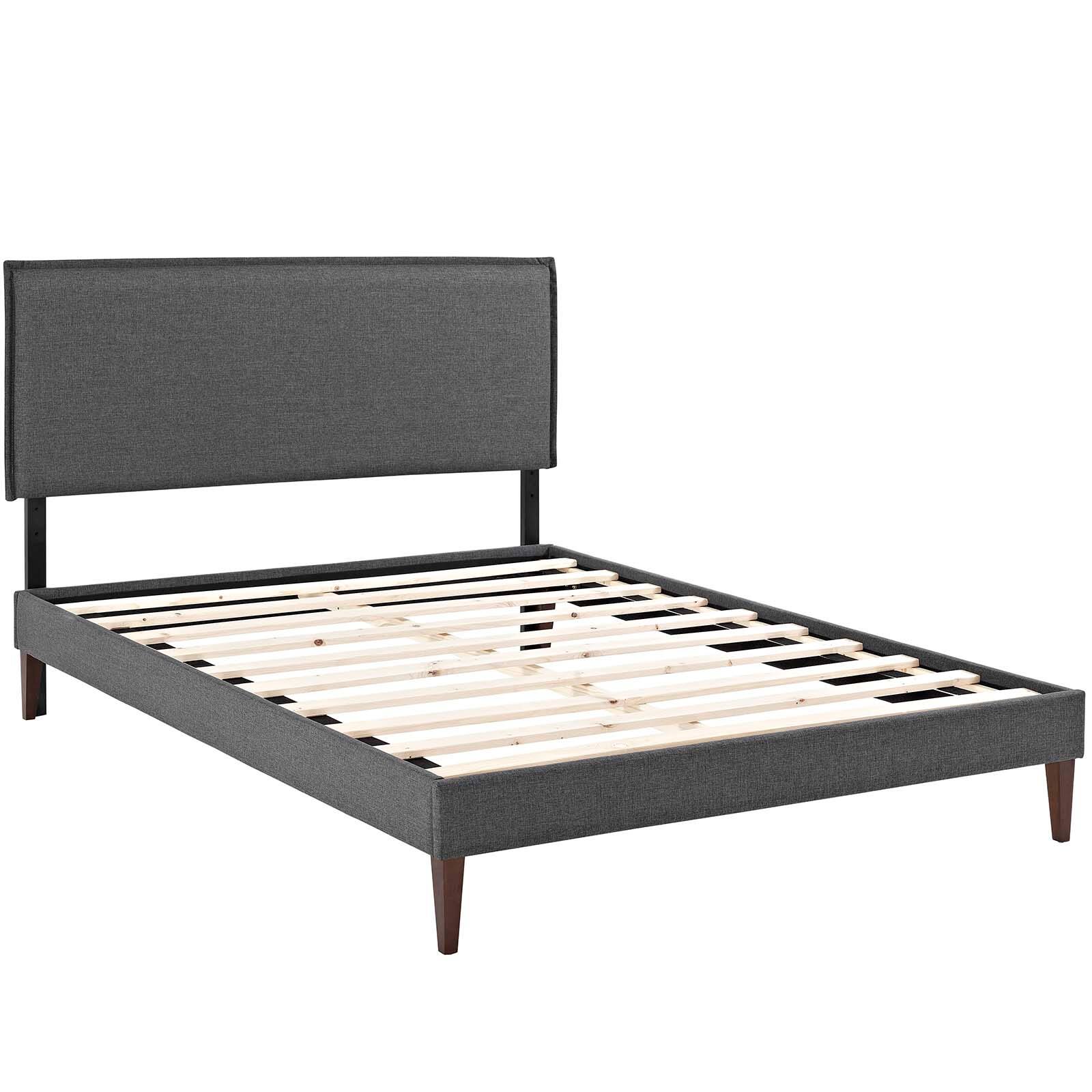Left. Modway - Amelia Upholstered Fabric Full Bed - Blue.