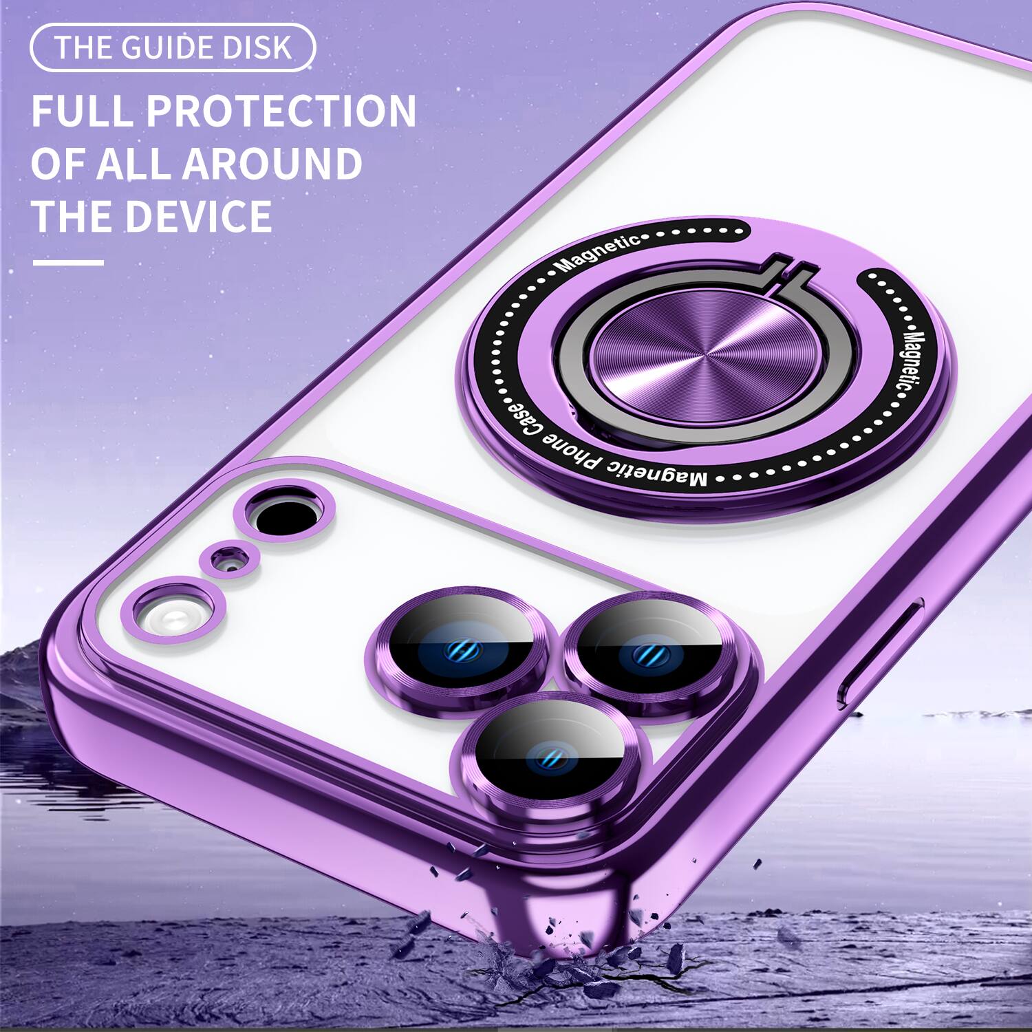 THE GUIDE DISK  
FULL PROTECTION OF ALL AROUND THE DEVICE - Magnetic Case Phone Magnetic